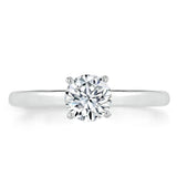 1.00ct  Round Cut Moissanite Engagement Ring, Classic Style,  Available in White Gold, Platinum, Rose Gold or Yellow Gold