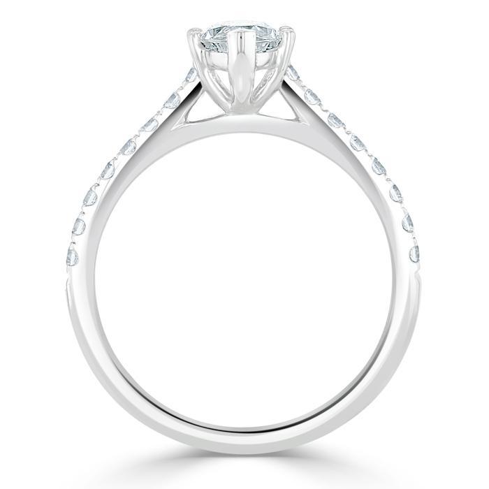 Lab-Diamond Marquise Cut Engagement Ring, Classic Style, Choose Your Stone Size and Metal