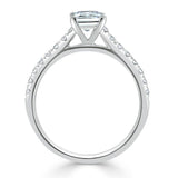 1.00ct  Princess Cut Moissanite Engagement Ring, Classic Style,  Available in White Gold, Platinum, Rose Gold or Yellow Gold