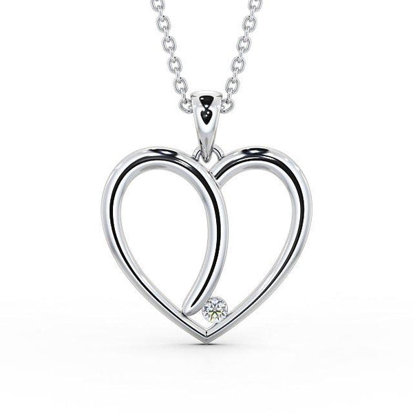 Heart Shaped Pendant 0.08ct