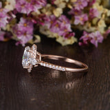 Oval Cut Moissanite Engagement Ring, Vintage Design, Choose Your Stone Size & Metal