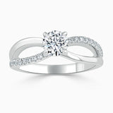 Round Cut Moissanite Engagement Ring, Classic Style