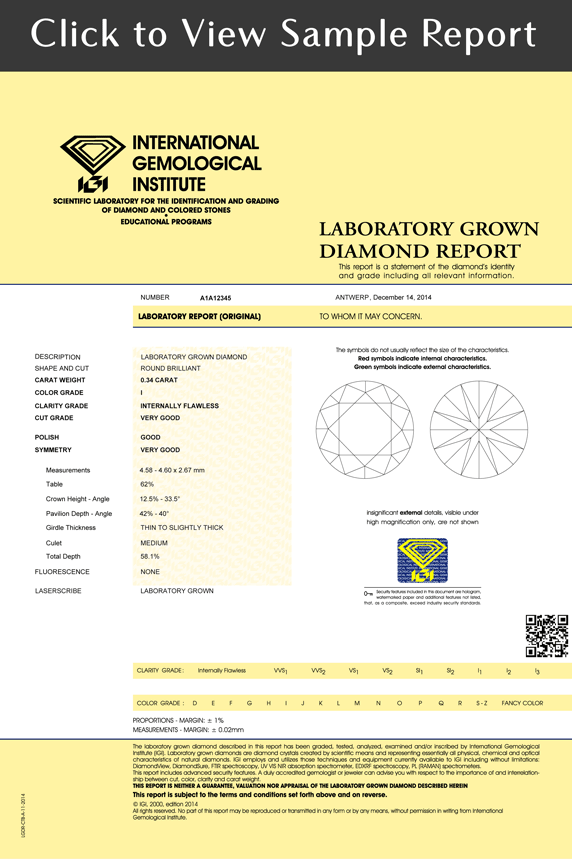 Lab-Diamond, Round Cut Engagement Ring