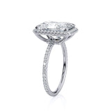 Radiant Cut Moissanite Halo Engagement Ring, Classic Style, Choose Your Stone Size and Metal