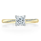 1.20ct  Princess Cut Moissanite Engagement Ring, Classic Style,  Available in White Gold, Platinum, Rose Gold or Yellow Gold