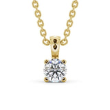 Round Cut Classic Solitaire Pendant