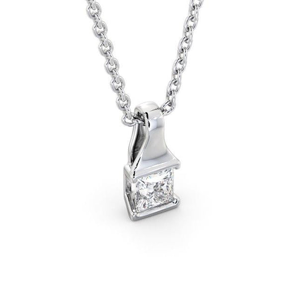 Princess Cut Classic Solitaire Pendant