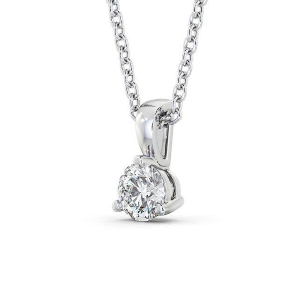 Round Cut Classic Solitaire Pendant