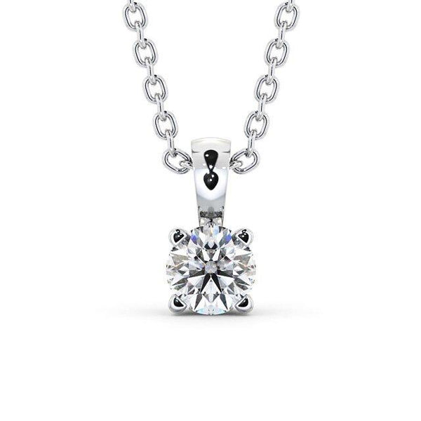 Round Cut Classic Solitaire Pendant