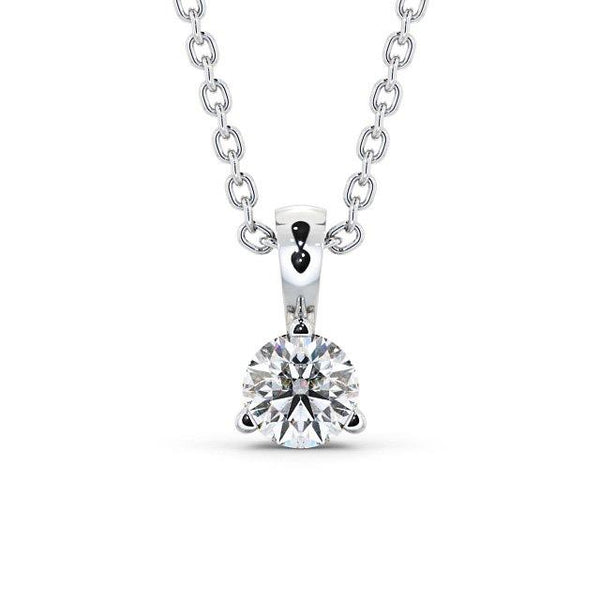 Round Cut Classic Solitaire Pendant