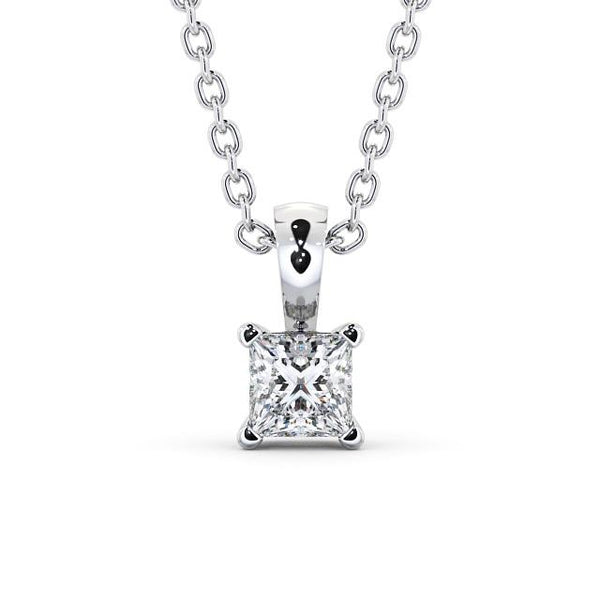 Princess Cut Classic Solitaire Pendant