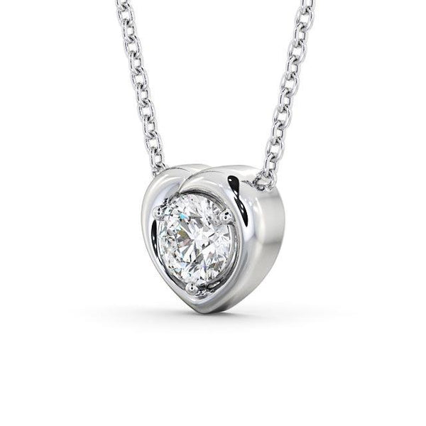 Round Cut Classic Solitaire Pendant