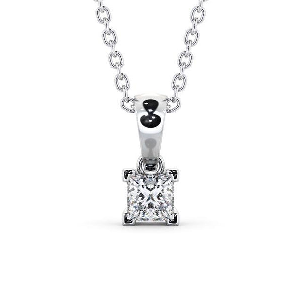 Princess Cut Classic Solitaire Pendant