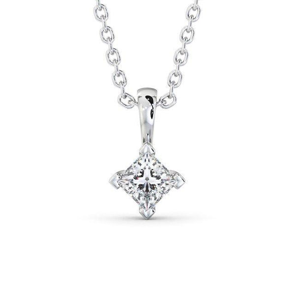 Princess Cut Classic Solitaire Pendant