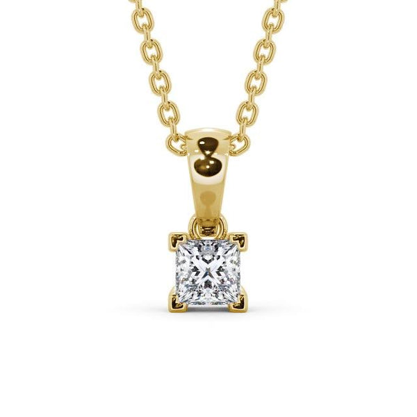 Princess Cut Classic Solitaire Pendant