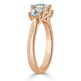 1.25ct  Princess Cut Moissanite 3 stone Engagement Ring,  Available in White Gold, Platinum, Rose Gold or Yellow Gold