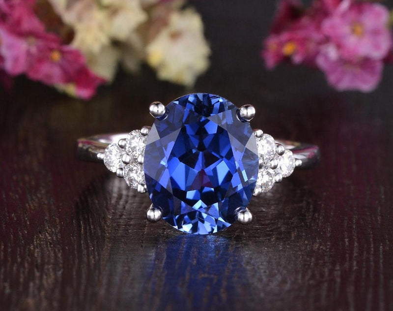 Luxury Blue Sapphire Engagement Ring, Wedding Ring, Engagement Gift,  Antique Ring, Big Halo Ring. - Etsy | Sapphire engagement ring blue, Stone  engagement rings, Engagement rings sapphire