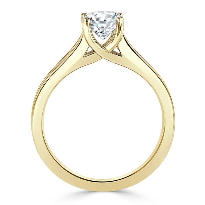 1.00ct  Oval Cut Moissanite Engagement Ring, Classic Style with Split Shank,  Available in White Gold, Platinum, Rose Gold or Yellow Gold