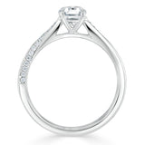 1.00ct Asscher Cut Moissanite Engagement Ring, Classic Style,  Available in White Gold, Platinum, Rose Gold or Yellow Gold